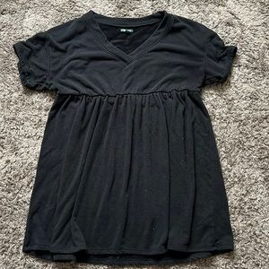 Cute, black mini skater dress. thick cotton material
